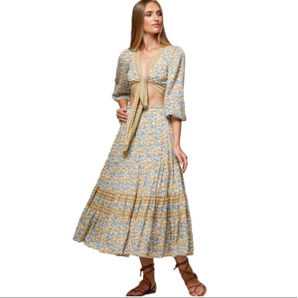 LUSANA Matching Set! Skirt and Tie Top NWT